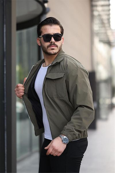 Oksit Ανδρικό αδιάβροχο παλτό Nova Shiny Double Pocket Water Repellent Slim Fit