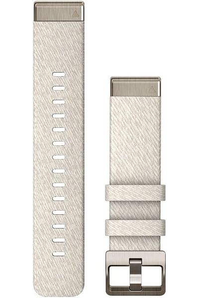 Garmin QUICKFIT 20 WATCH BANDS CREAM HEATHERED NYLON WITH SOFT GOLD HARDWARE