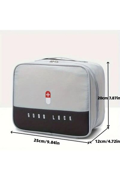 HOME ALL Large Capacity Canvas Medical Bag, First Aid Storage Bag for Travel and Home