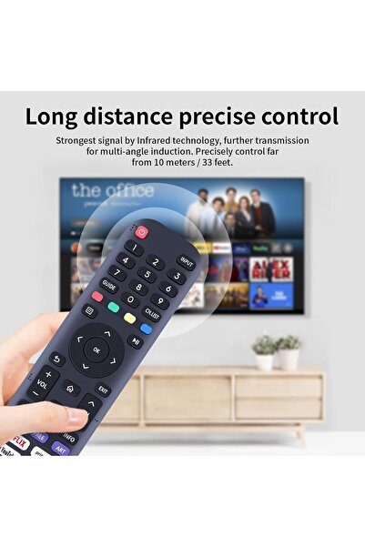 AWH EN2J30H Remote for Hisense Vidaa Smart TV, Compatible with 32A45GV, 40H5G, 43H6G, and More