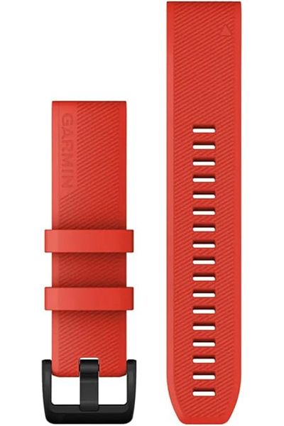 Garmin QUICKFIT 22 WATCH BANDS LASER RED WITH BLACK STAINLESS STEEL HARDWARE