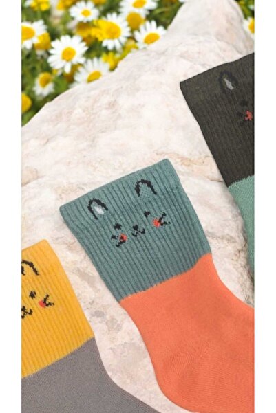 HAYEL 5 чифта многоцветни сладки котешки шарки унисекс момичета момчета зимни кърпи за тенис високо качество