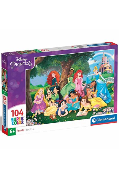 CLEMENTONI 104 Parça Supercolor Puzzle: Disney Princess