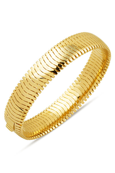 Bilezikci 14 Ayar Balıksırtı Altın Kelepçe Bileklik