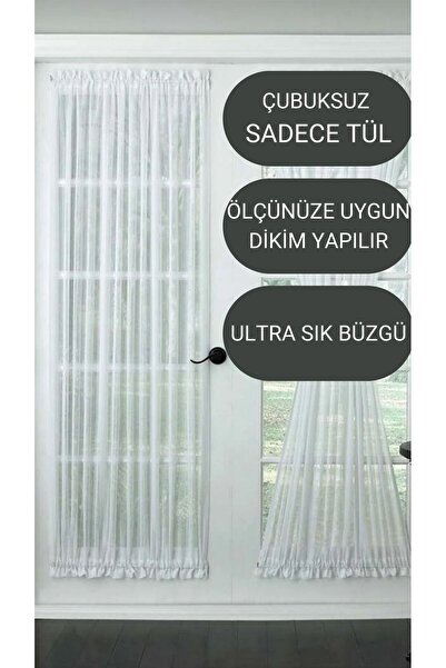 VENARDE CONCEPT Çubuksuz Keten Efektli Briz Kelebek Perde Tülü