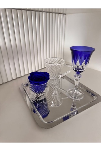 dekorasyon garajı 6 Pieces Steel Square Presentation Tray