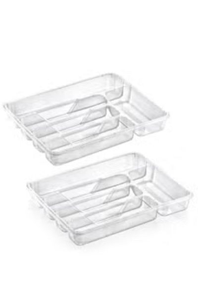 Generic Small Plastic Cutlery Holder 2 Pcs Set 33.6X27X4.8  CM