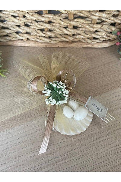 Şekerdavet Badem Şekerli Ve Mıknatıslı Deniz Kabuğu Nikah, Nişan Hatıra Hediy...