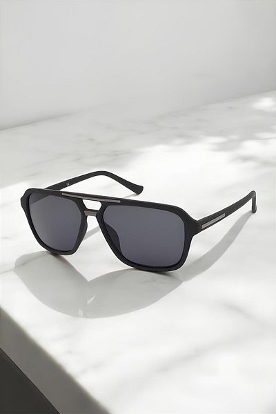 MACERATİ Unisex Black Sunglasses