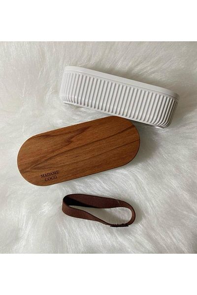 Madame Coco Magou 500ml Storage Container with Wooden Lid Set of 2