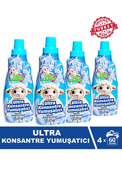 The Allurex Ultra Konsantre Yumuşatıcı Lilyum Ferahlığı 1500 ml 4 Lü