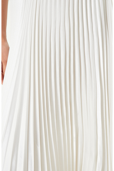 Network Kırık Beyaz Piliseli Maxi Etek