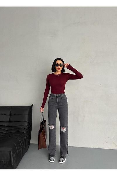 Zeo Basic Laser Smoked Washed Pipe Jeans