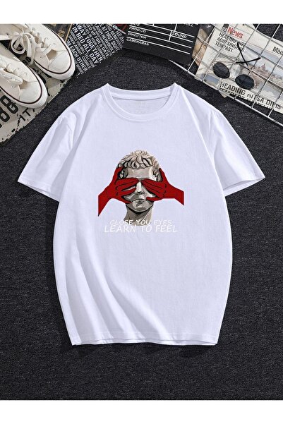 Ramer Unisex majica sa natpisom "Nauči da osećaš"