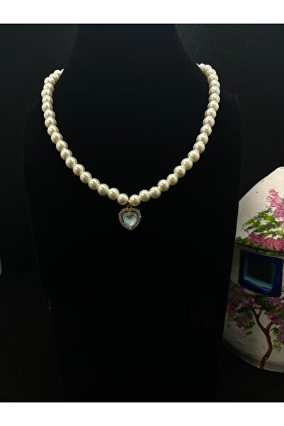 Uno Di Famiglia MEZUNİYET HEDİYESİ KOLYE , CAM İNCİLİ KOLYE , KALPLİ KOLYE , ...