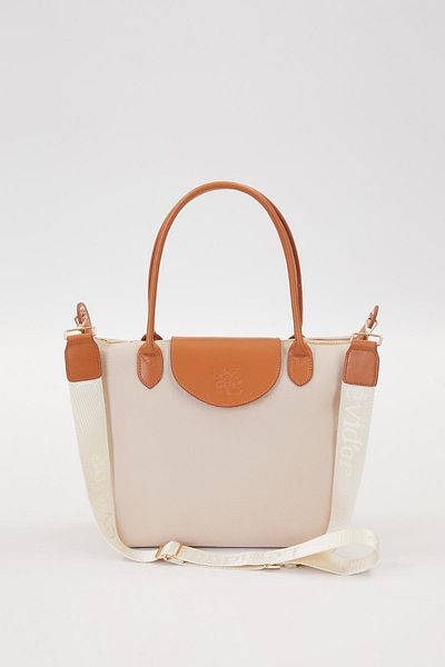 Levidor Cream Trend Strap Handbag