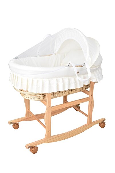 Fun Moment سرير أطفال سلة موسى مع حامل بعجلات