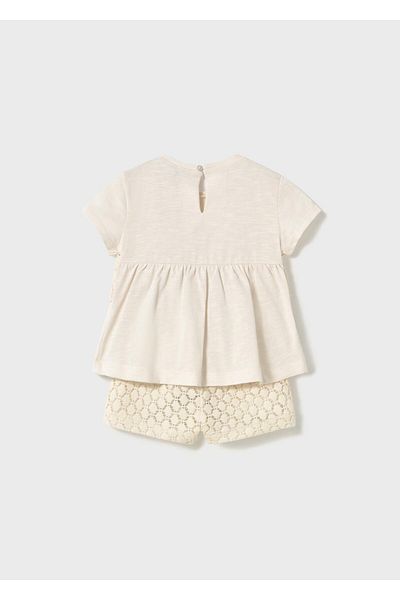 MAYORAL Baby Girl Laced Shorts Set