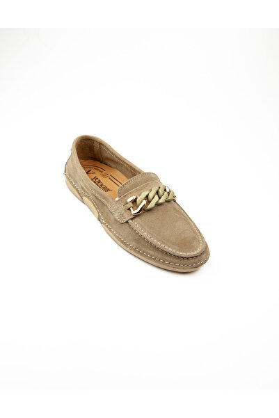 Voyager 187 Бежеві замшеві жіночі балетки