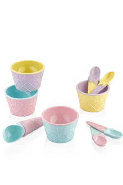 Qlüx مجموعة الآيس كريم البلاستيكية