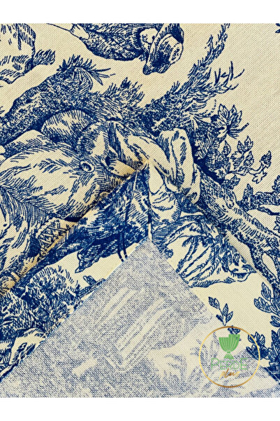 Perdeplus Fransız Desen Runner, Vintage Pastoral Özel Tasarım