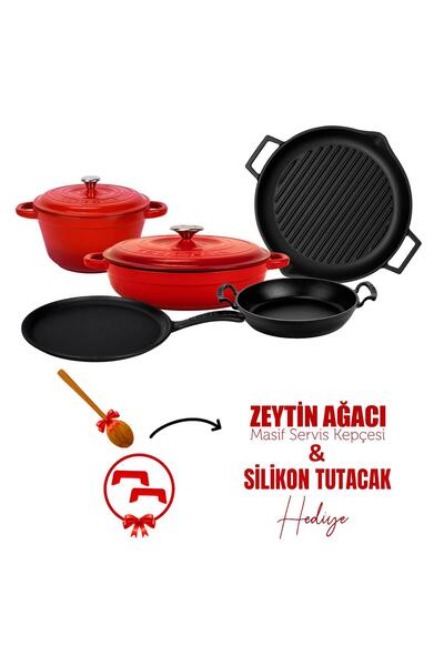 Lava Döküm 5x Trendy Serisi 8 Parça Tencere & Tava Seti