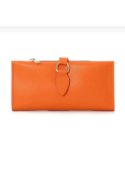 şeffafavm Orange Leather Wallet