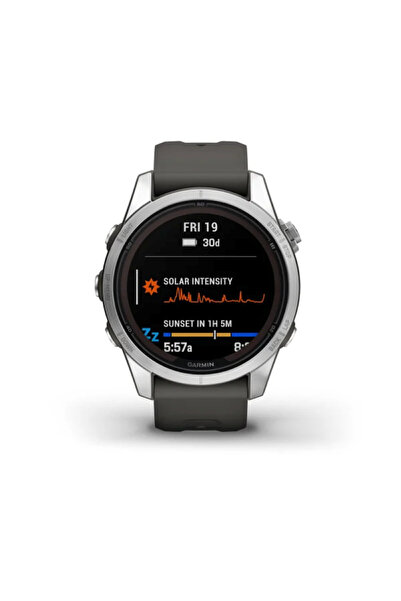Garmin Fenix 7S Pro Solar Edition Gümüş Kasalı Akıllı Saat