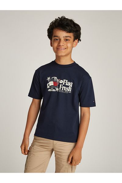 Tommy Hilfiger تي شيرتات زرقاء للأولاد