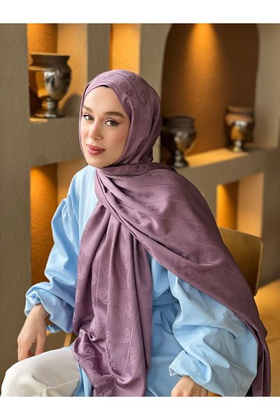 Modakaşmir Şal cu model de migdale din seria Jacquard mătăsos