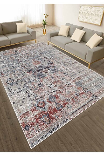 Pilloveland Kaymaz Taban Dijital Baskılı Vintage Halı - Pers