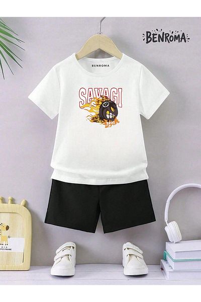 BENROMA Unisex Παιδικό Σετ Σορτς - Character Printed