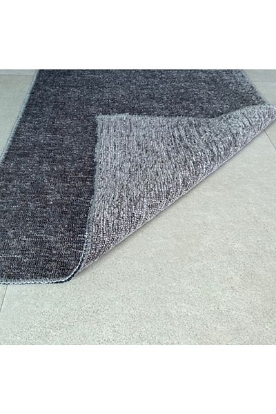 Homelux Foldy Rug, Rectangular, 155X230 Cm, Plain, Double-Sided, Dark Grey, Polyester