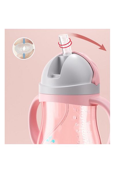 AMCHI BABY Baby Straw Training Cup-Pink