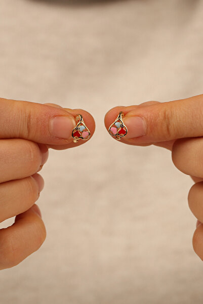 Çgk Çiğdem Gürel Kuyumculuk Kalp Çocuk Altın Küpe