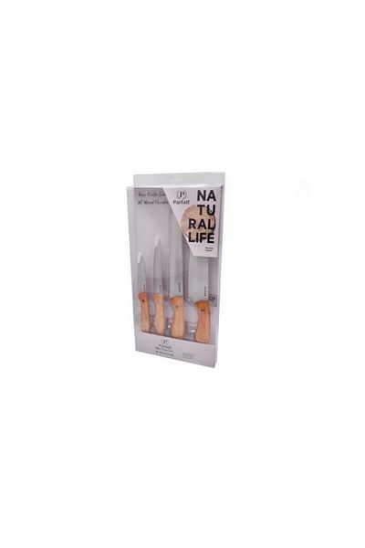 Parfait 4-Piece Kitchen Knife-Set with Wooden Handle