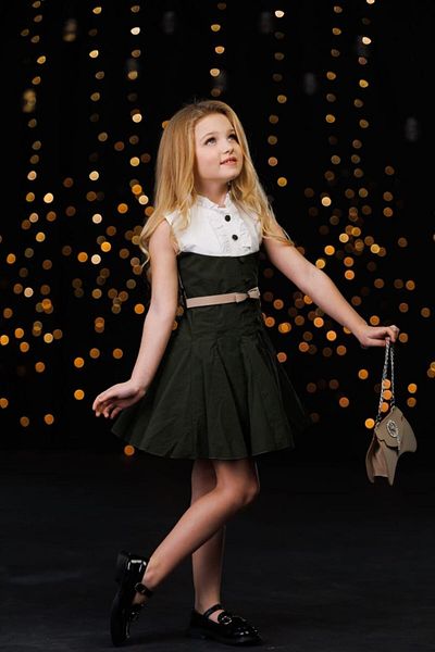 Ribbon kids Rochie și haină pentru fete + curea + geantă