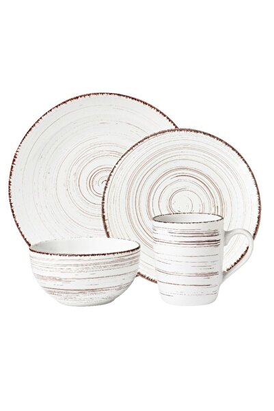 Bien Servi طقم عشاء من الفخار بتصميم أنيق وعصري مكون من 16 قطعة