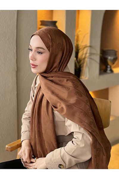 Modakaşmir شال بنمط اللوز من سلسلة الجاكار الحريرية