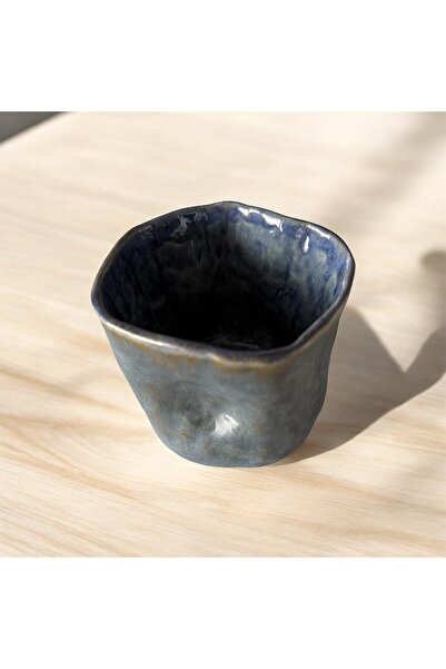 vivie El Yapımı Mavi Düzensiz Kupa