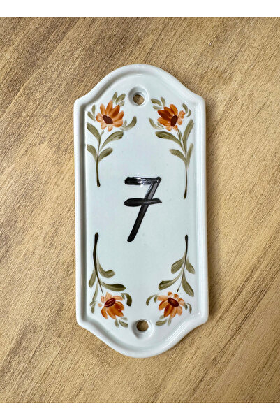Karan Porselen El Boyaması Porselen Kapı Numaralık (istenilen numara-isim yazılır)