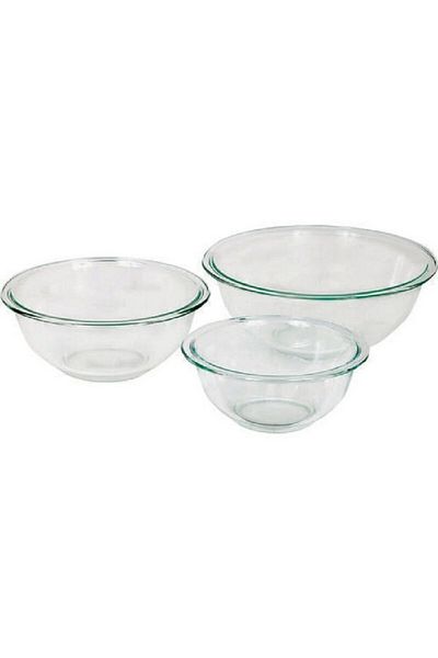 Anchor Hocking 3-Piece Durable Glass Mixing Bowl Set