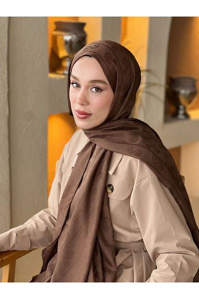 Modakaşmir شال بنمط اللوز من سلسلة الجاكار الحريرية