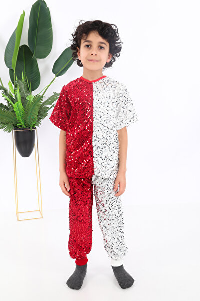 Kadıköy Kostüm Костюм танцюриста для хлопчика, червоно-білий, з паєтками