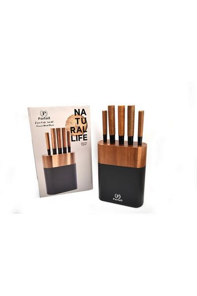 Parfait 5-Piece Kitchen Knife-Set with Acacia Wood Block