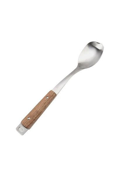 Parfait Stainless Steel Serving Spoon with Acacia Wood Handle