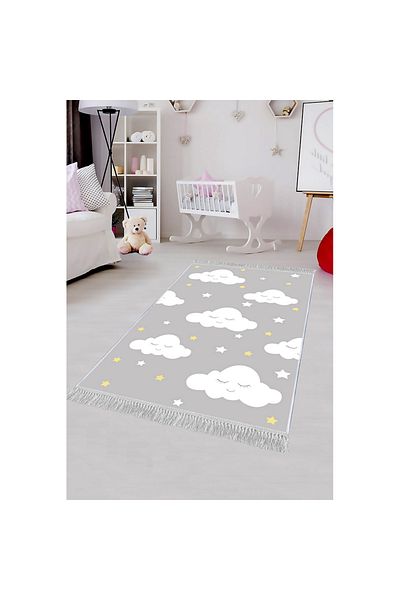 Homelux Children'S Rug Non-Slip, Rectangular, 120X180, Grey, White, Yellow, Polyester