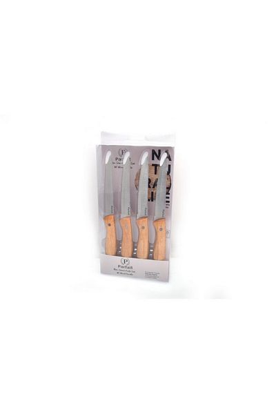 Parfait 4-Piece Steak Knife-Set with Wooden Handle