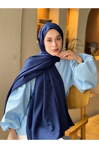 Modakaşmir Şal cu model de migdale din seria Jacquard mătăsos