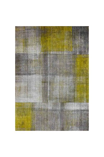 Homelux Ryno Rug, Rectangular, 152X230 Cm, Geometric, Grey, Yellow, Polyester